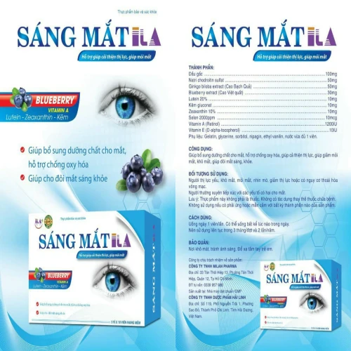 Sáng mắt ILA - Bổ sung dưỡng chất cho mắt. giúp cải thiện thị lực