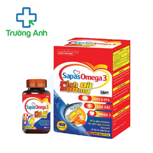 Sapas Omega3 Dolexphar - Hỗ trợ giảm cholesterol máu hiệu quả