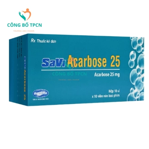 SaVi Acarbose 25 - Thuốc điều trị đái tháo đường tuýp 2 hiệu quả