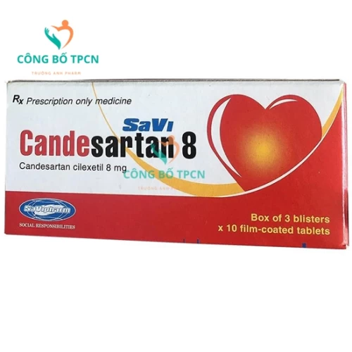 Savi Candesartan 8 - Thuốc điều trị tăng huyết áp