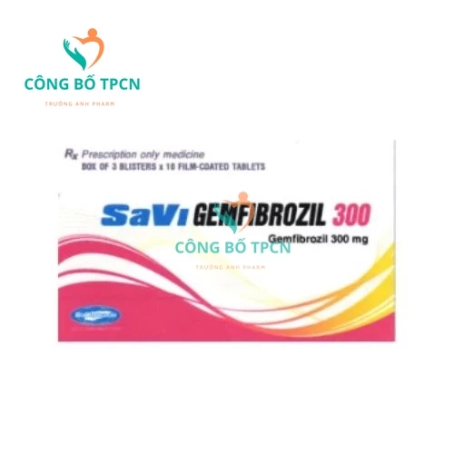 SaVi Gemfibrozil 300 Savipharm - Thuốc điều trị tăng lipid máu hiệu quả