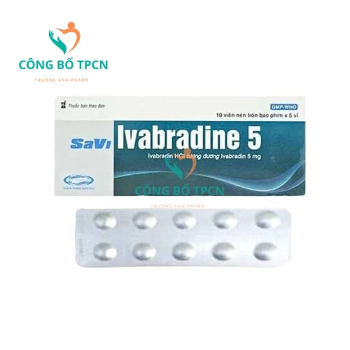 SaVi Ivabradine 5 - Thuốc điều trị đau thắt ngực hiệu quả