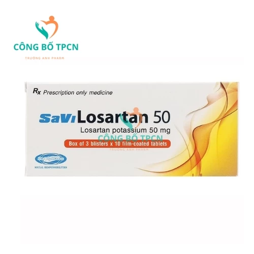 SaVi Losartan 50 - Thuốc điều trị tăng huyết áp hiệu quả