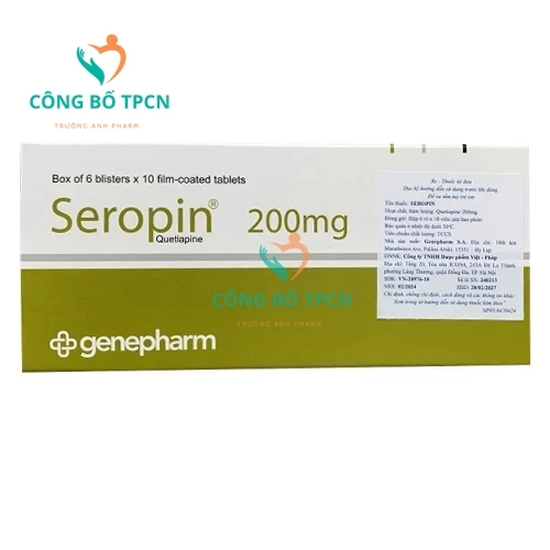 Seropin 200mg - Thuốc điều trị tâm thần phân liệt hiệu quả