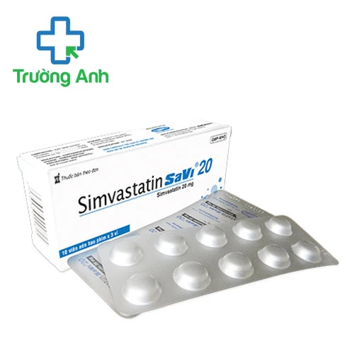 Simvastatin Savi 20 - Thuốc điều trị tăng cholesterol máu hiệu quả