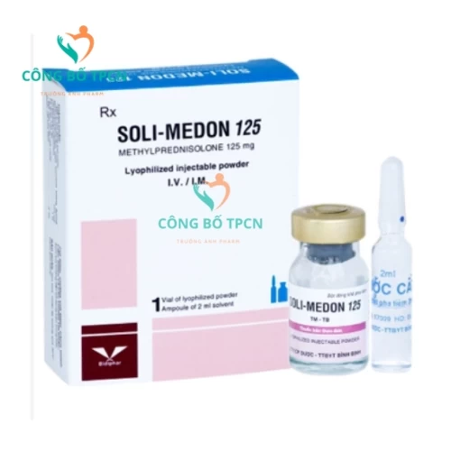 Soli-Medon 125 Bidiphar - Thuốc chống viêm nhiễm, giảm miễn dịch của glucocorticoid