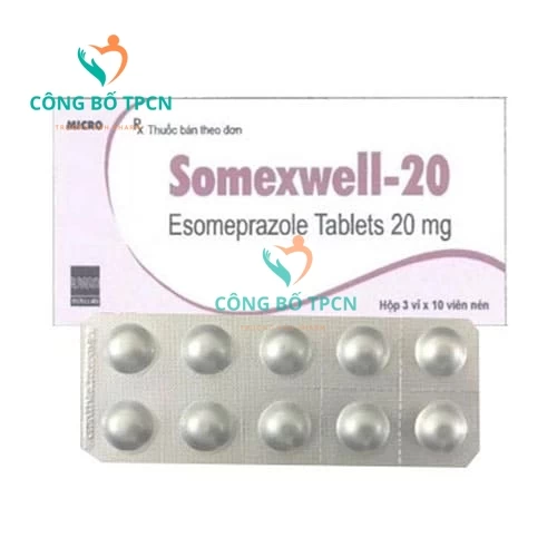 Somexwell-20 - Thuốc điều trị trào ngược dạ dày của Ấn Độ