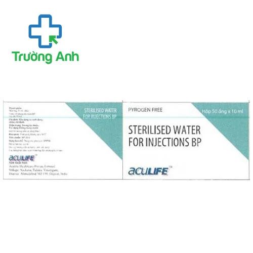 Dung môi pha tiêm Sterilised water for injection BP 10ml Aculife