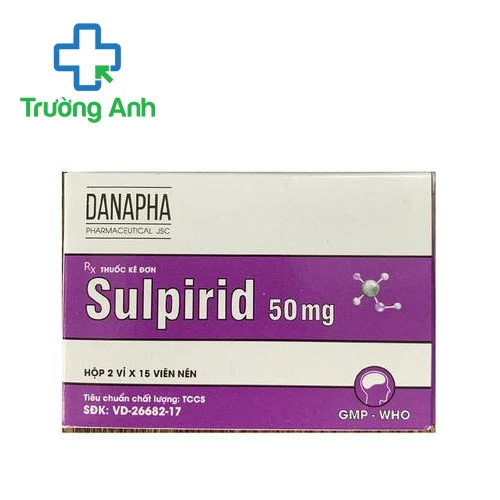 Sulpirid 50mg Danapha - Thuốc điều trị triệu chứng lo âu hiệu quả