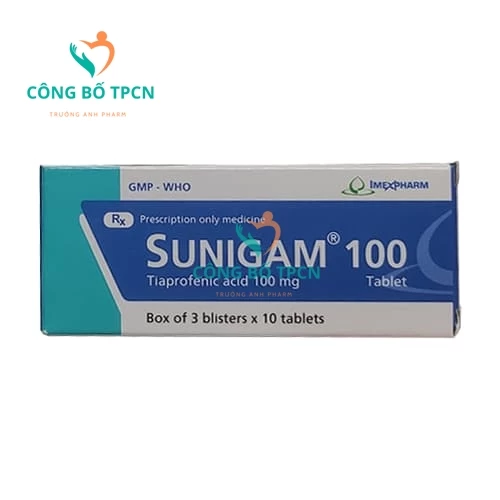 Sunigam 100 Imexpharm - Thuốc điều trị viêm thấp khớp mạn tính