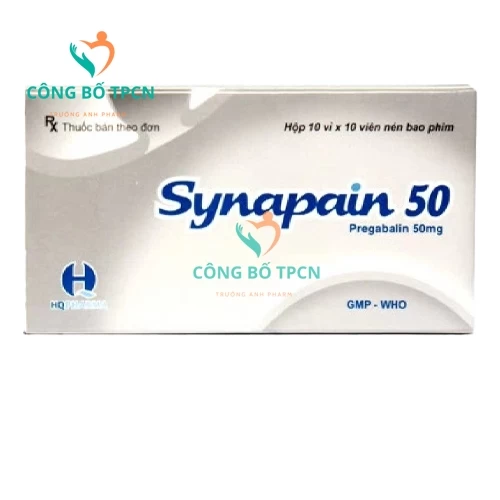 Synapain 50 - Thuốc điều trị đau thần kinh, động kinh, rối loạn lo âu