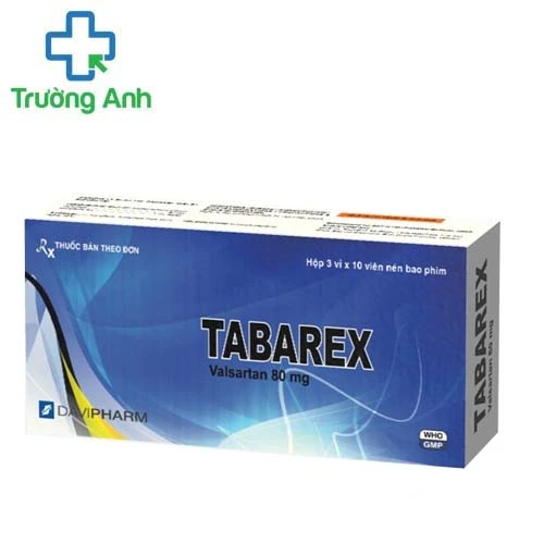Tabarex 80mg Davipharm - Điều trị tăng huyết áp từ nhẹ đến trung bình