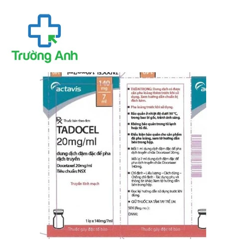 Tadocel 140mg/7ml Actavis - Thuốc điều trị ung thư hiệu quả