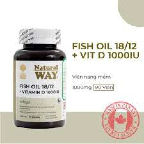 Natural Way Fish Oil 18/12 + Vitamin D 1000IU - Bổ sung DHA