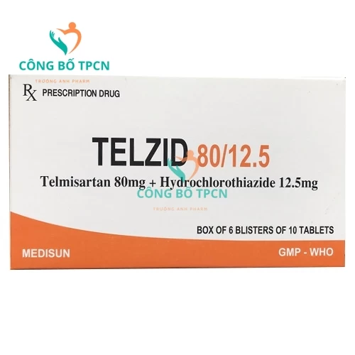 Telzid 80/12.5 - Thuốc điều trị tăng huyết áp và làm ổn định huyết áp