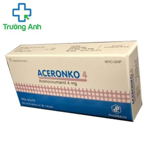 Aceronko 4 - Thuốc điều trị bệnh tim gây tắc mạch, nhồi máu cơ tim