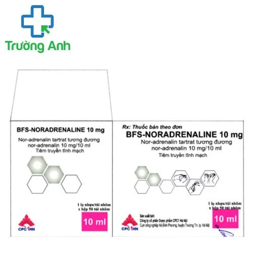 BFS-Noradrenalin 10mg - Thuốc chỉ định làm tăng huyết áp hiệu quả