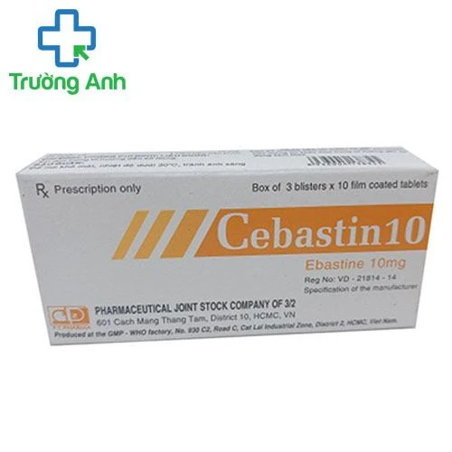 Cebastin 10 - Thuốc điều trị viêm mũi, viêm kết mạc, nổi mề đay