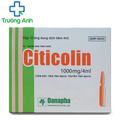 Citicolin 1000mg/4ml Danapha - Thuốc điều trị rối loạn ý thức