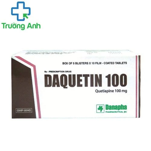 Daquetin 100 Danapha - Thuốc chỉ định điều trị rối loạn lưỡng cực