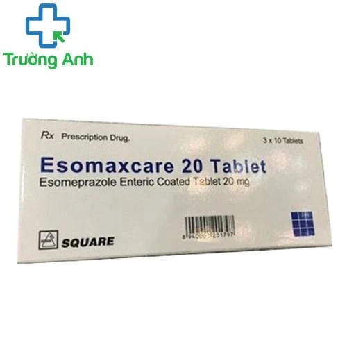 Esomaxcare 20 Tablet Square - Thuốc trị bệnh trào ngược dạ dày, thực quản 