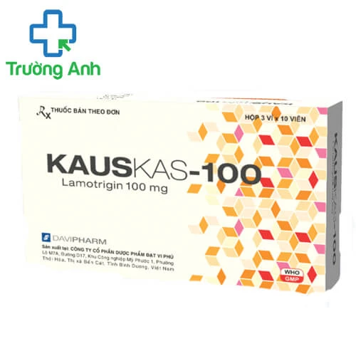 Kauskas-100 - Thuốc điều trị động kinh, rối loạn lưỡng cực hiệu quả
