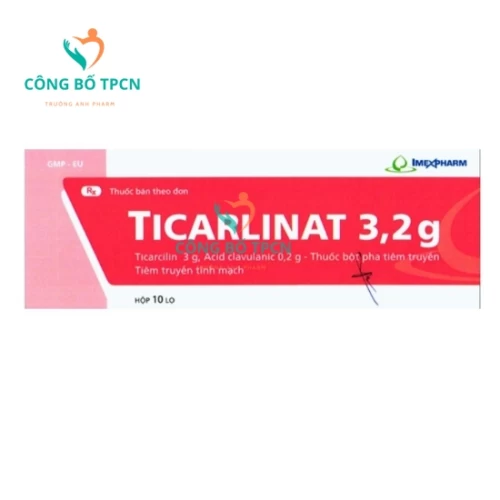 Ticarlinat 3,2g Imexpharm - Thuốc điều trị viêm phúc mạc
