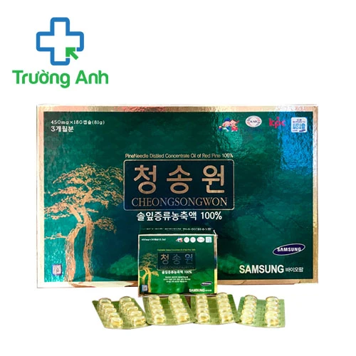 Viên Tinh dầu thông đỏ Cheongsongwon (hộp xanh) của Hàn Quốc