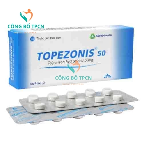 Topezonis 50 Agimexpharm - Thuốc điều trị co cứng cơ hiệu quả