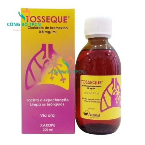 Tosseque - Siro ho giúp tiêu đờm, tăng chức năng đường hô hấp