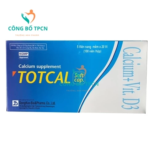 Totcal Soft Cap - Giúp bổ sung calci, vitamin D3 và khoáng chất cho cơ thể