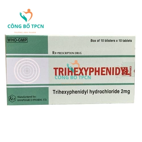 Trihexyphenidyl Khapharco - Thuốc điều trị hỗ trợ hội chứng Parkinson hiệu quả