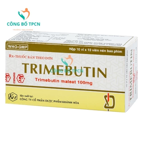 Trimebutin 100mg Khapharco - Thuốc chống co thắt đầy hơi hiệu quả