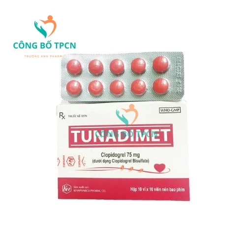 Tunadimet 75mg Khapharco - Thuốc dự phòng tai biến tim mạch hiệu quả