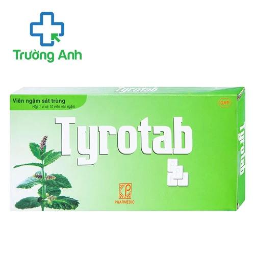 Tyrotab Pharmedic - Viên ngậm điều trị viêm họng hiệu quả