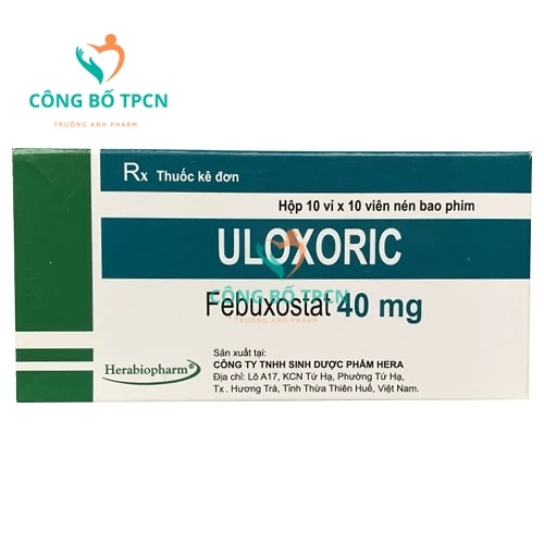 Uloxoric 40mg - Thuốc điều trị bệnh tăng Acid Uric máu hiệu quả