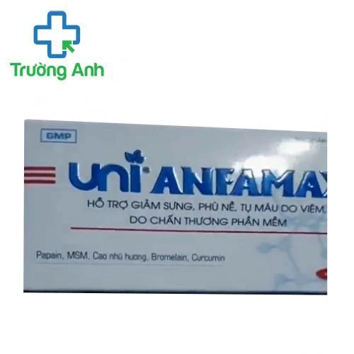 Uni Anfamax - Hỗ trợ giảm sưng, phù nề, tụ máu, do viêm