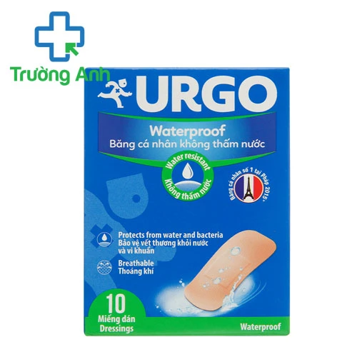 Băng cá nhân Urgo Waterproof, 10 miếng (không thấm nước) - Bảo vệ vết thương