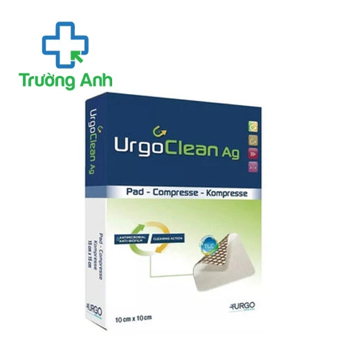 Urgoclean Ag 10cm x 10cm - Băng gạc chứa ion bạc chống nhiễm khuẩn