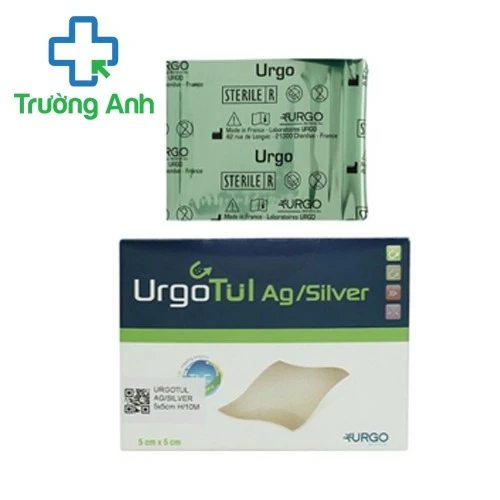 Urgotul Ag/Silver 5cm x 5cm - Gạc lưới Lipido-colloid tiếp xúc với lớp tẩm muối bạc