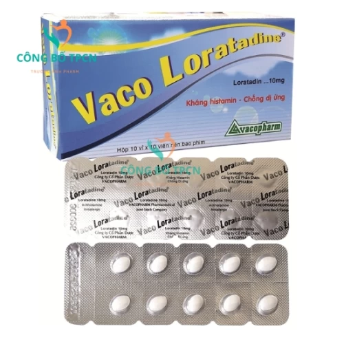 Vaco Loratadine 10mg Vacopharm - Thuốc điều trị dị ứng