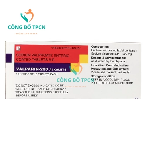 Valparin 200mg - Thuốc trị động kinh hiệu quả của Ấn Độ