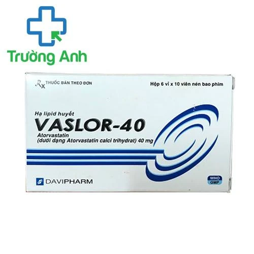 Vaslor 40 - Thuốc điều trị tăng cholesterol máu, tăng triglyceride máu