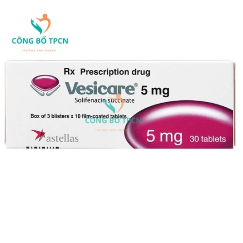 Vesicare 5mg - Thuốc điều trị tiểu không tự chủ hiệu quả