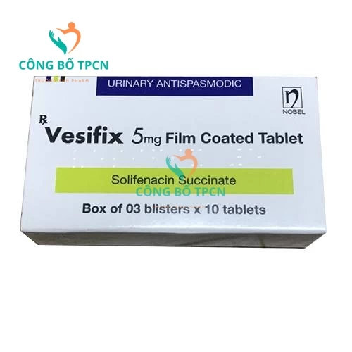 Vesifix 5mg Nobel - Thuốc điều trị tiểu không tự chủ hiệu quả