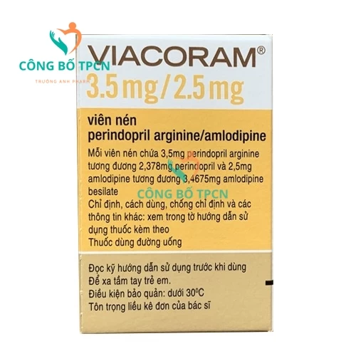 Viacoram 3.5mg/2.5mg - Thuốc điều trị cao huyết áp hiệu quả của Servier