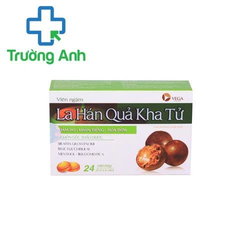 Viên ngậm La hán quả kha tử Vega - Giúp giảm ho, bổ phế hiệu quả