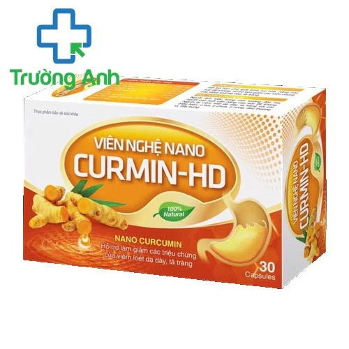 Viên nghệ Nano Curmin-HD - Giảm triệu chứng viêm loét dạ dày tá tràng