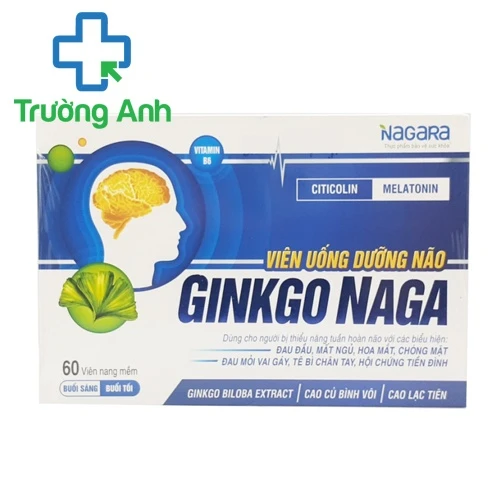 Viên uống dưỡng não Ginkgo Naga - Tăng cường lưu thông máu não