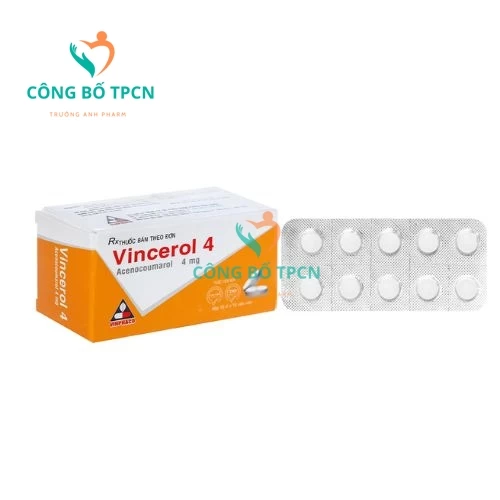 Vincerol 4mg Vinphaco - Thuốc điều trị huyết khối tĩnh mạch